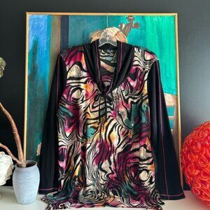 Colorful Abstract Long Sleeve Top
